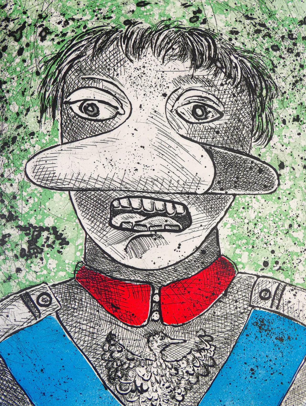 General by Enrico BAJ, etching, 1970s 3