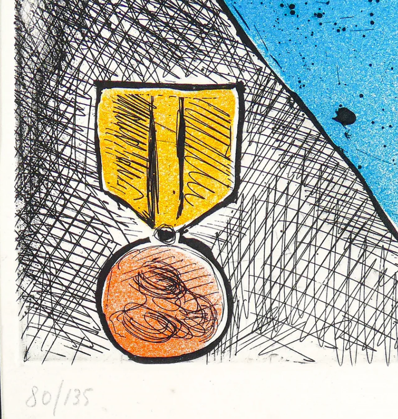 General by Enrico BAJ, etching, 1970s 5