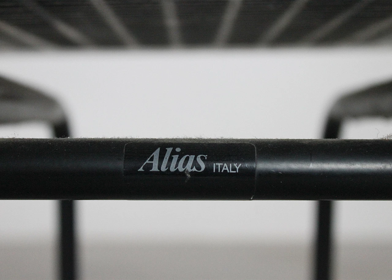 4 La Tonda steel and metal chairs by Mario Botta for Alias, 1980s 4