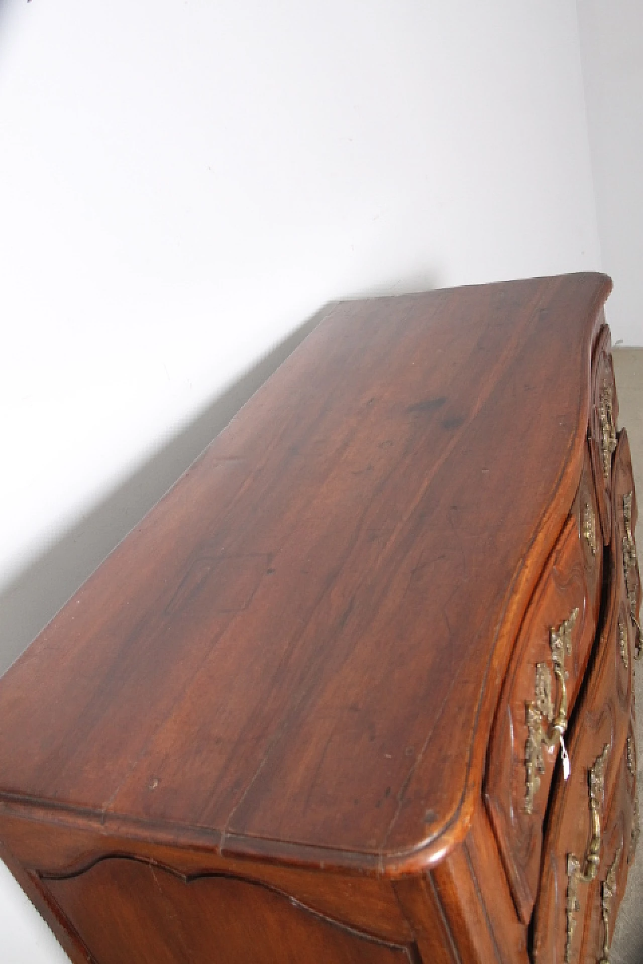 Louis XVI solid walnut dresser with bronze handles, late 18th century 11