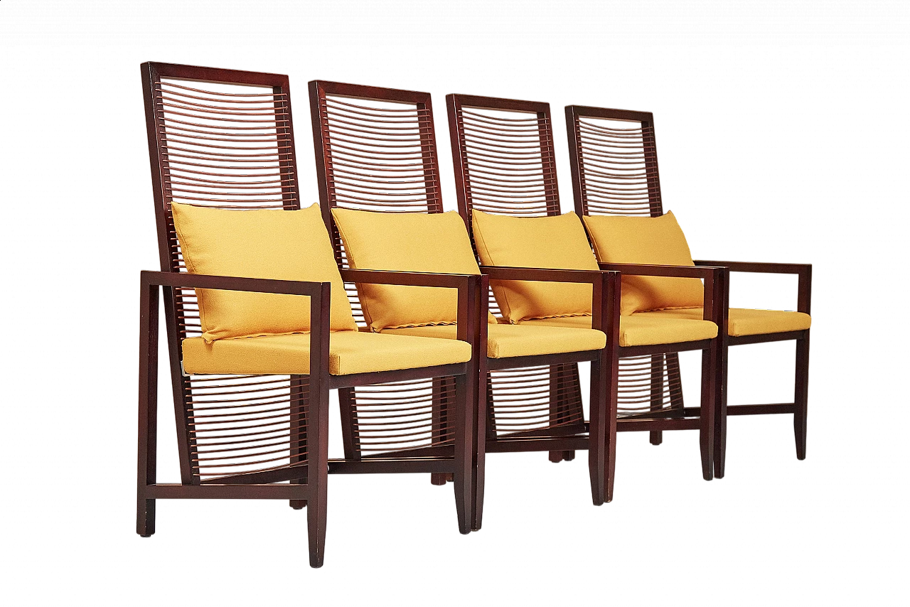 4 Astoria armchairs by Franco Bizzozzero for Bonacina 36