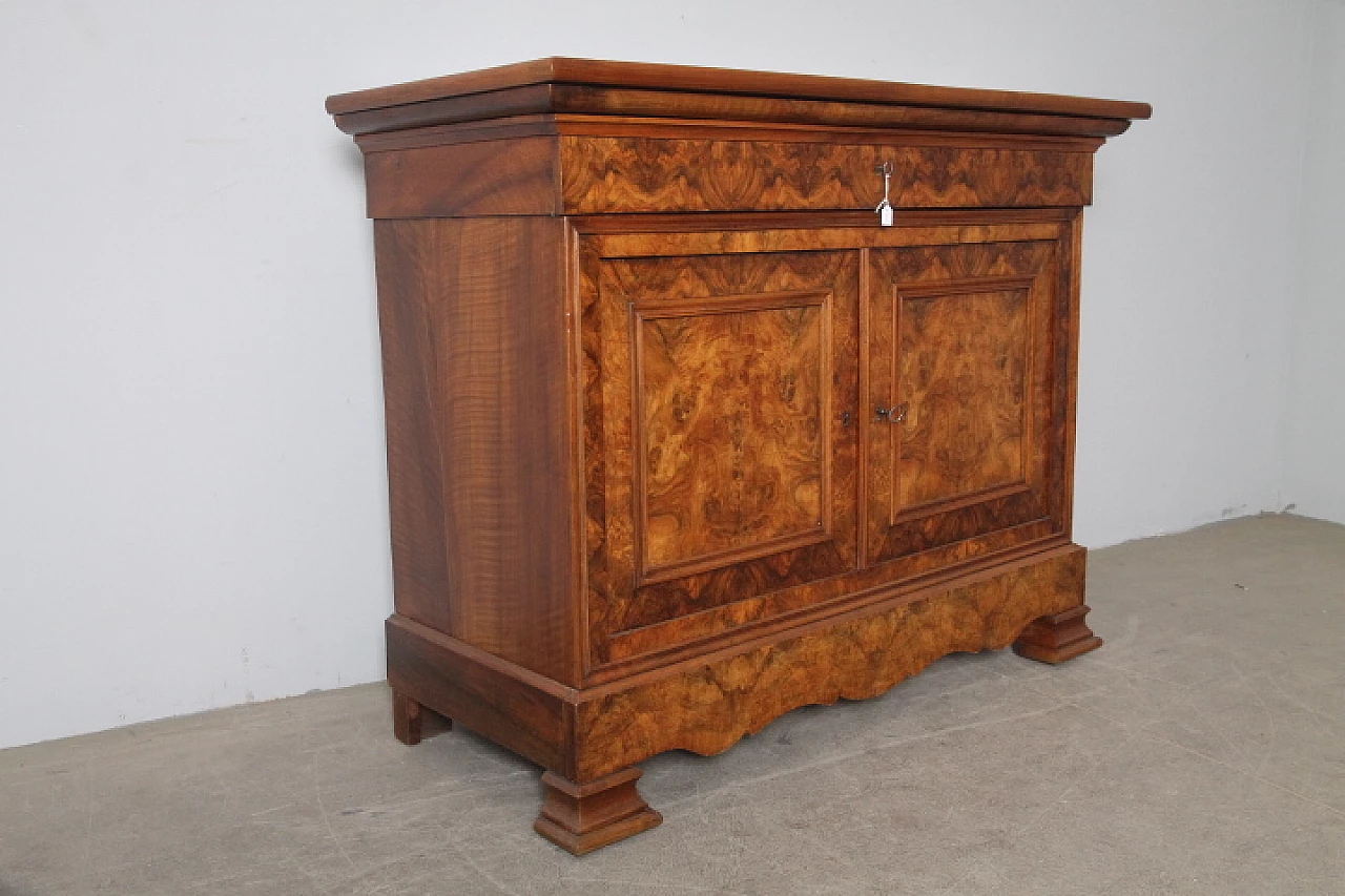 Louis Philippe solid walnut and briar-root Capuchin sideboard, 19th century 10