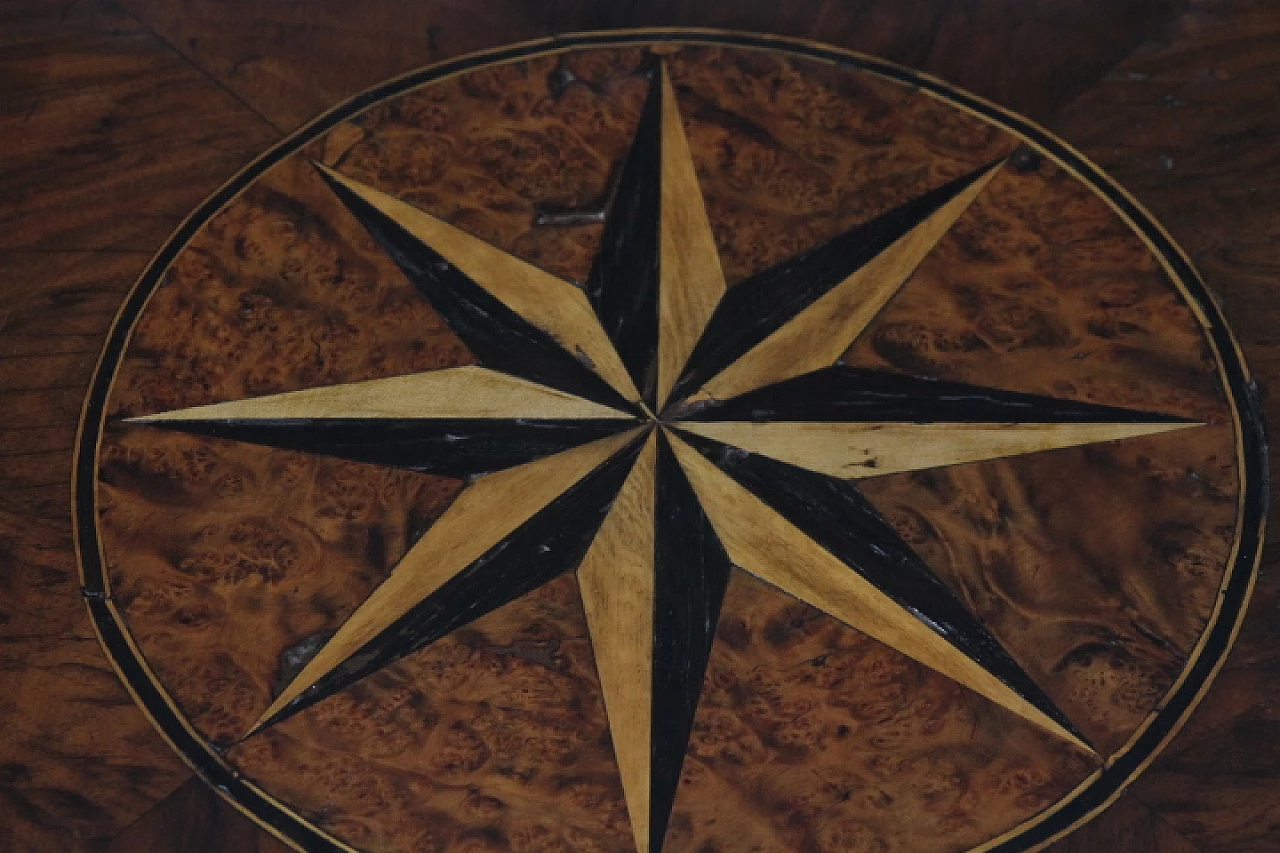 Rolo inlaid wood game table, late 18th century 7