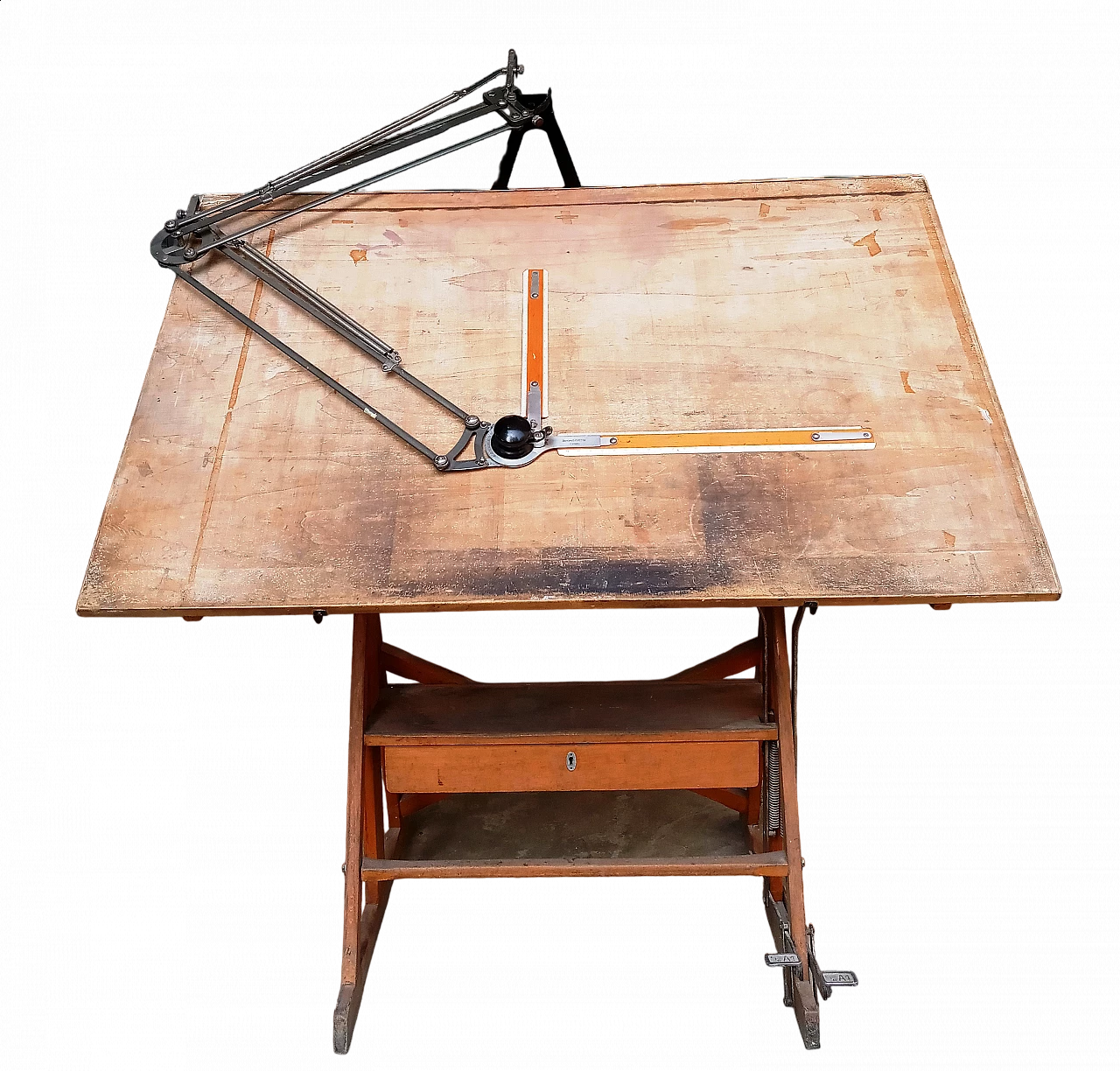 Wood and metal drafting machine by P. Resta, 1940s 20