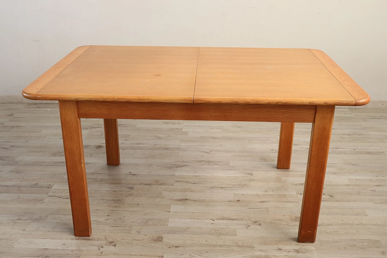Swedish oak extendable table, 1970s 2