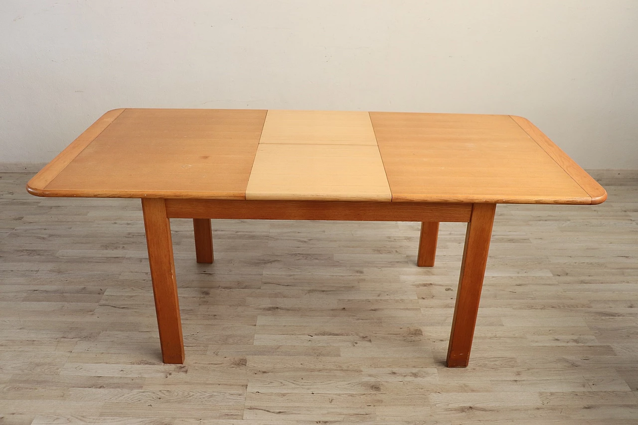 Swedish oak extendable table, 1970s 4