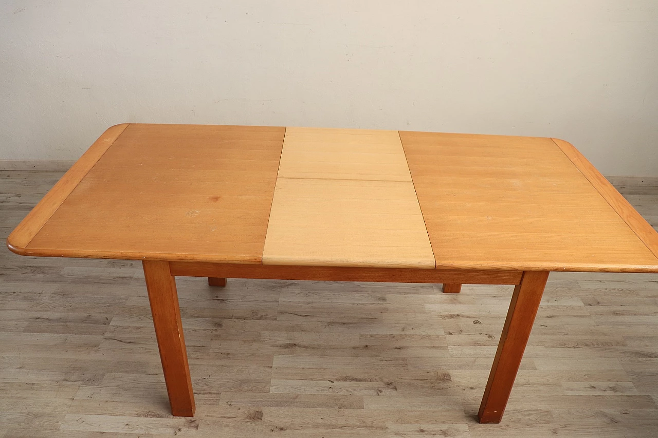 Swedish oak extendable table, 1970s 5