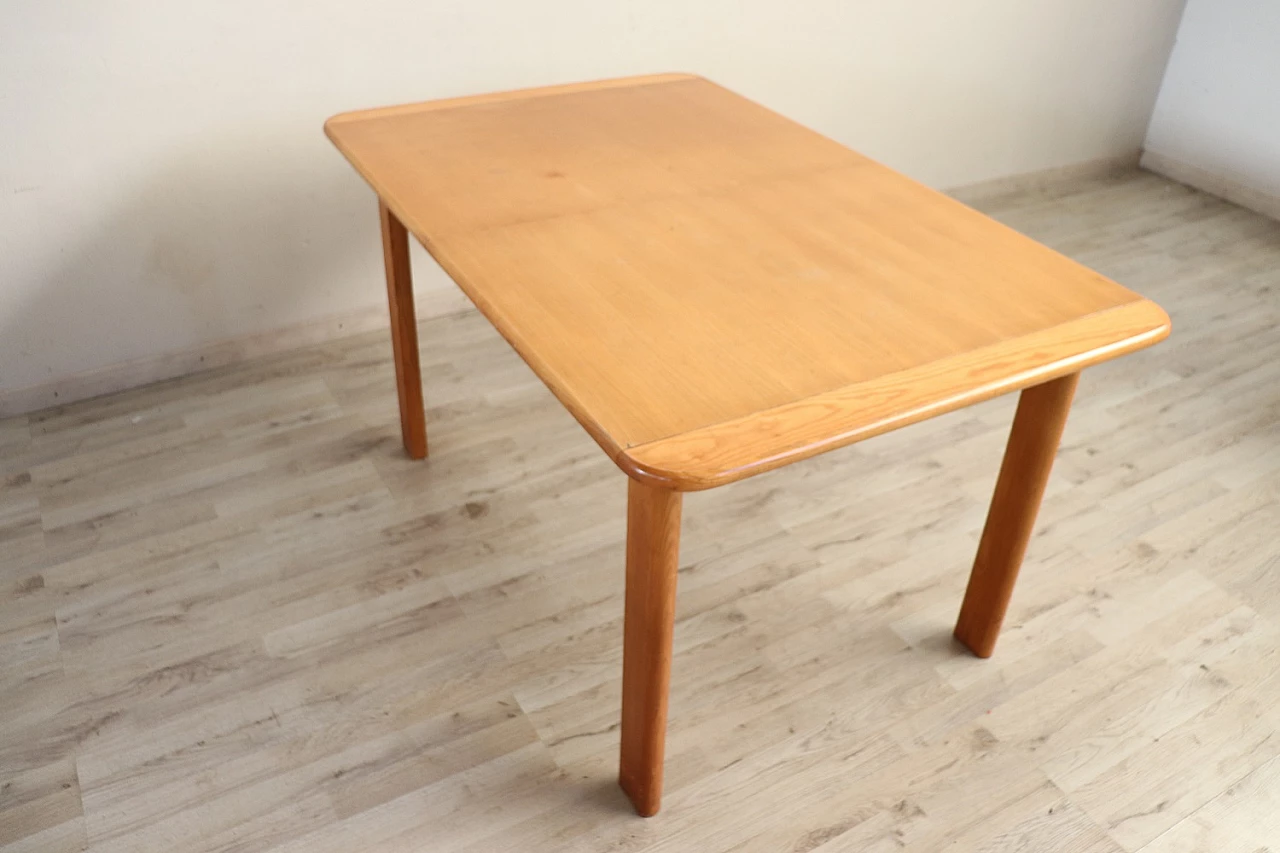 Swedish oak extendable table, 1970s 7