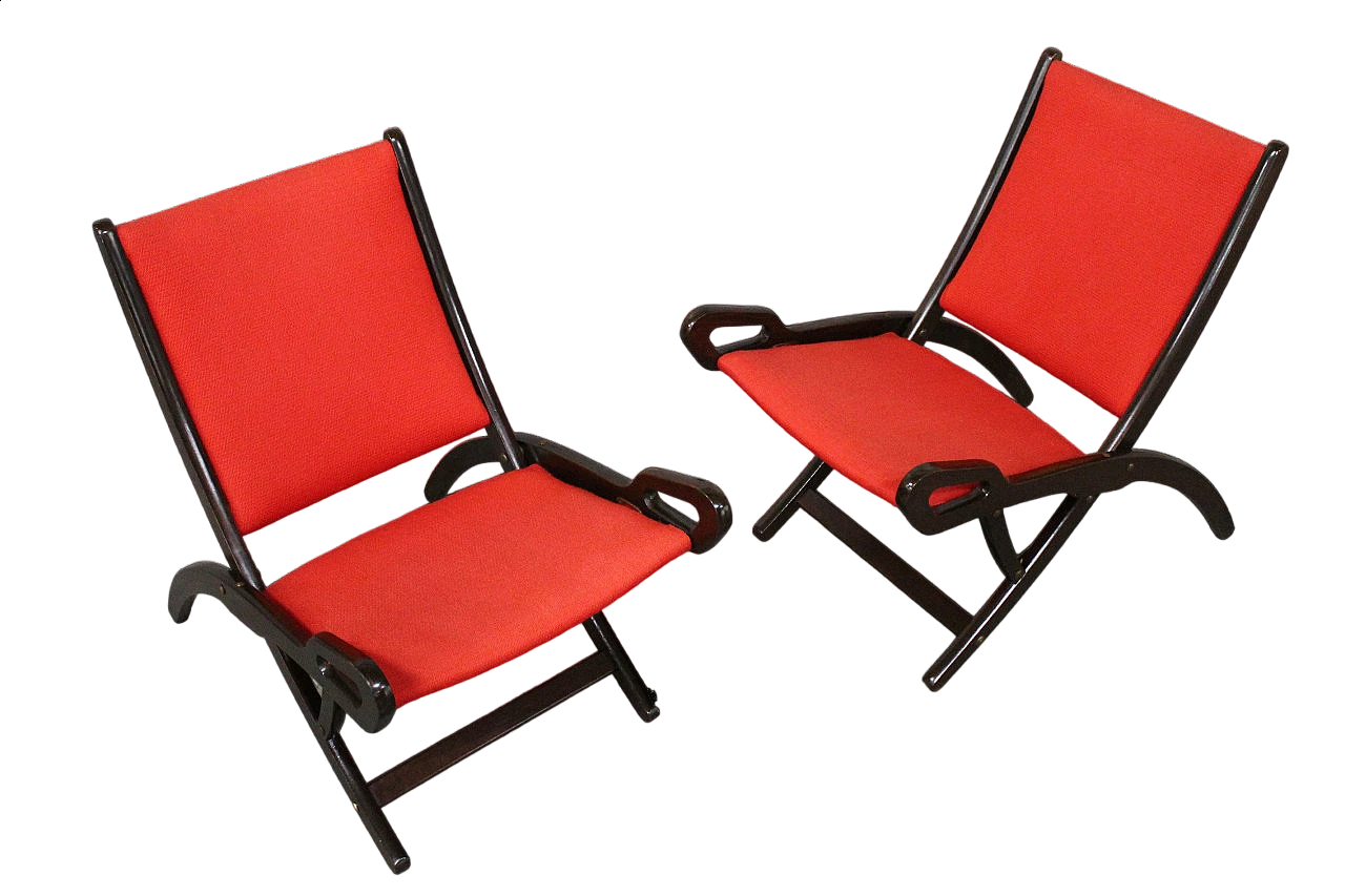 Pair of Ninfea chairs by Gio Ponti for Fratelli Reguitti, 1950s 10
