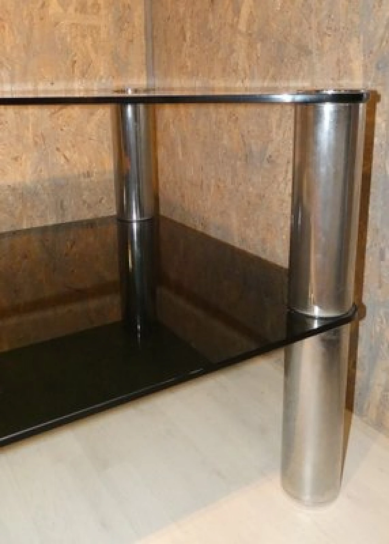Tavolino Marcuso in cristallo e acciaio di Marco Zanuso per Zanotta, anni '60 13