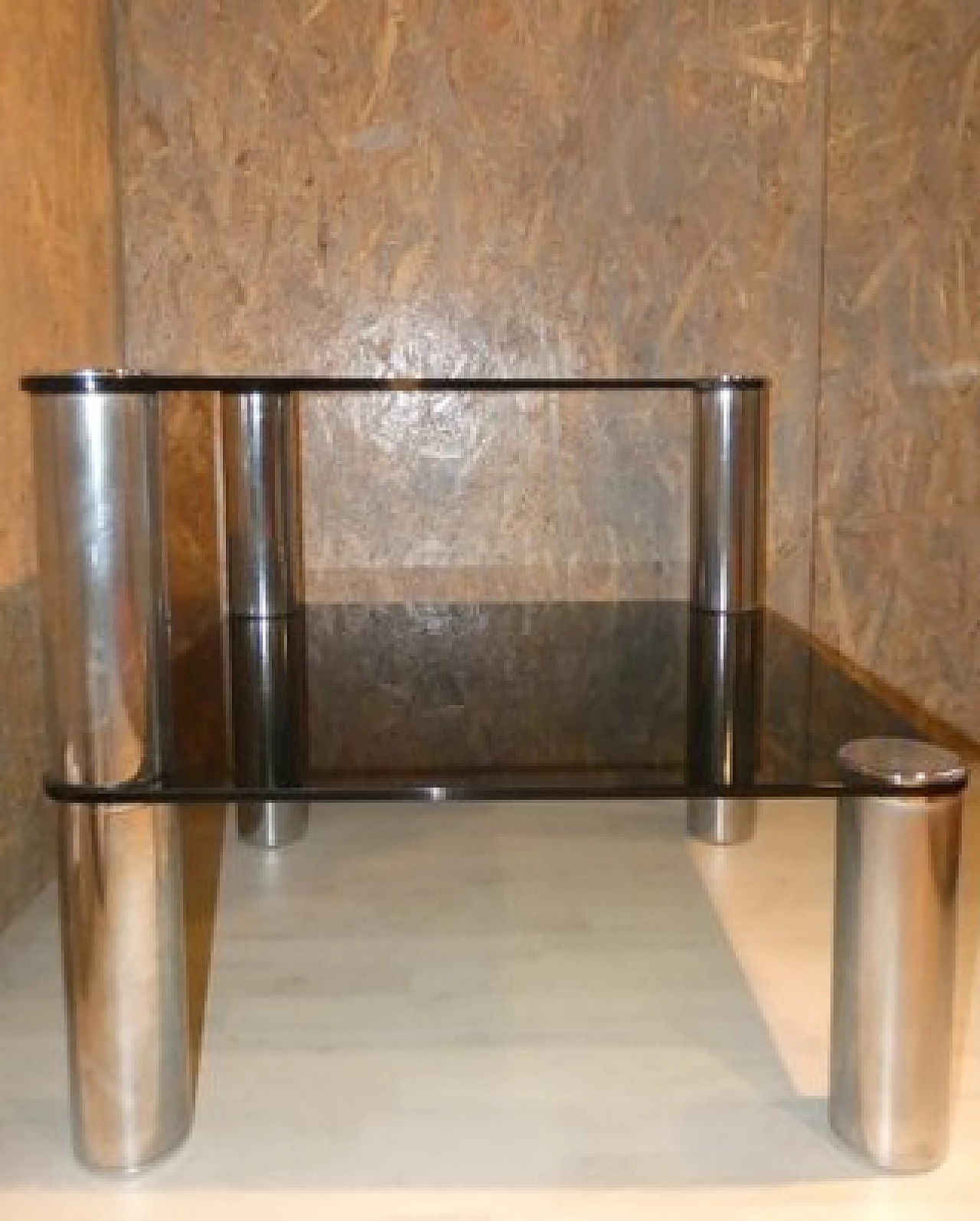 Tavolino Marcuso in cristallo e acciaio di Marco Zanuso per Zanotta, anni '60 16