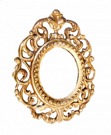 Specchiera in legno scolpito e dorato in foglia oro, '700