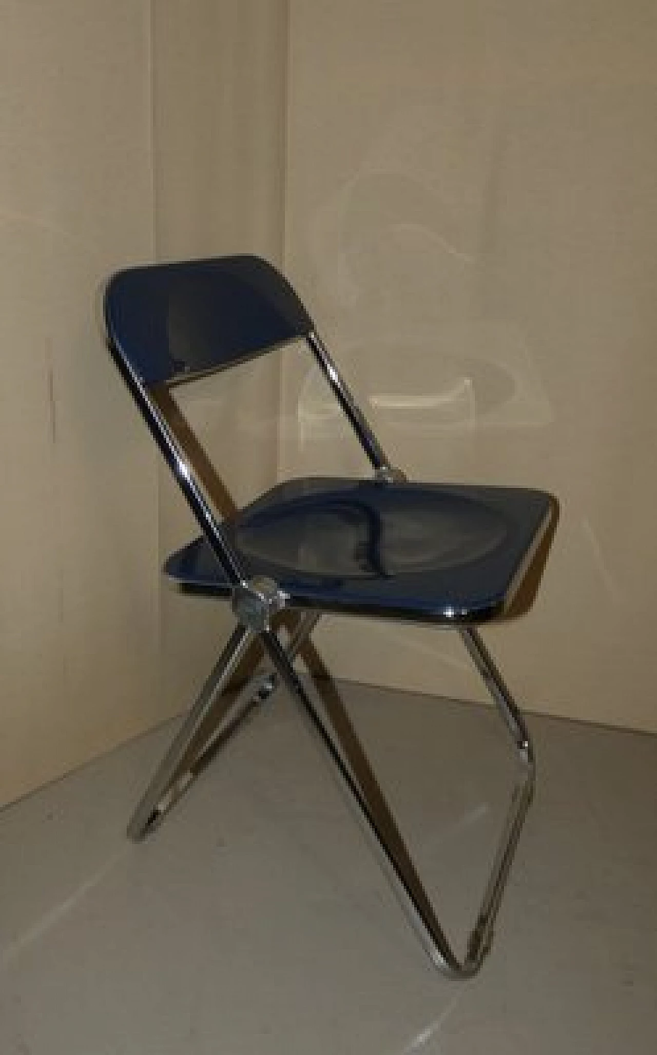 Blue Plia chair by Giancarlo Piretti for Anonima Castelli, 1960s 1