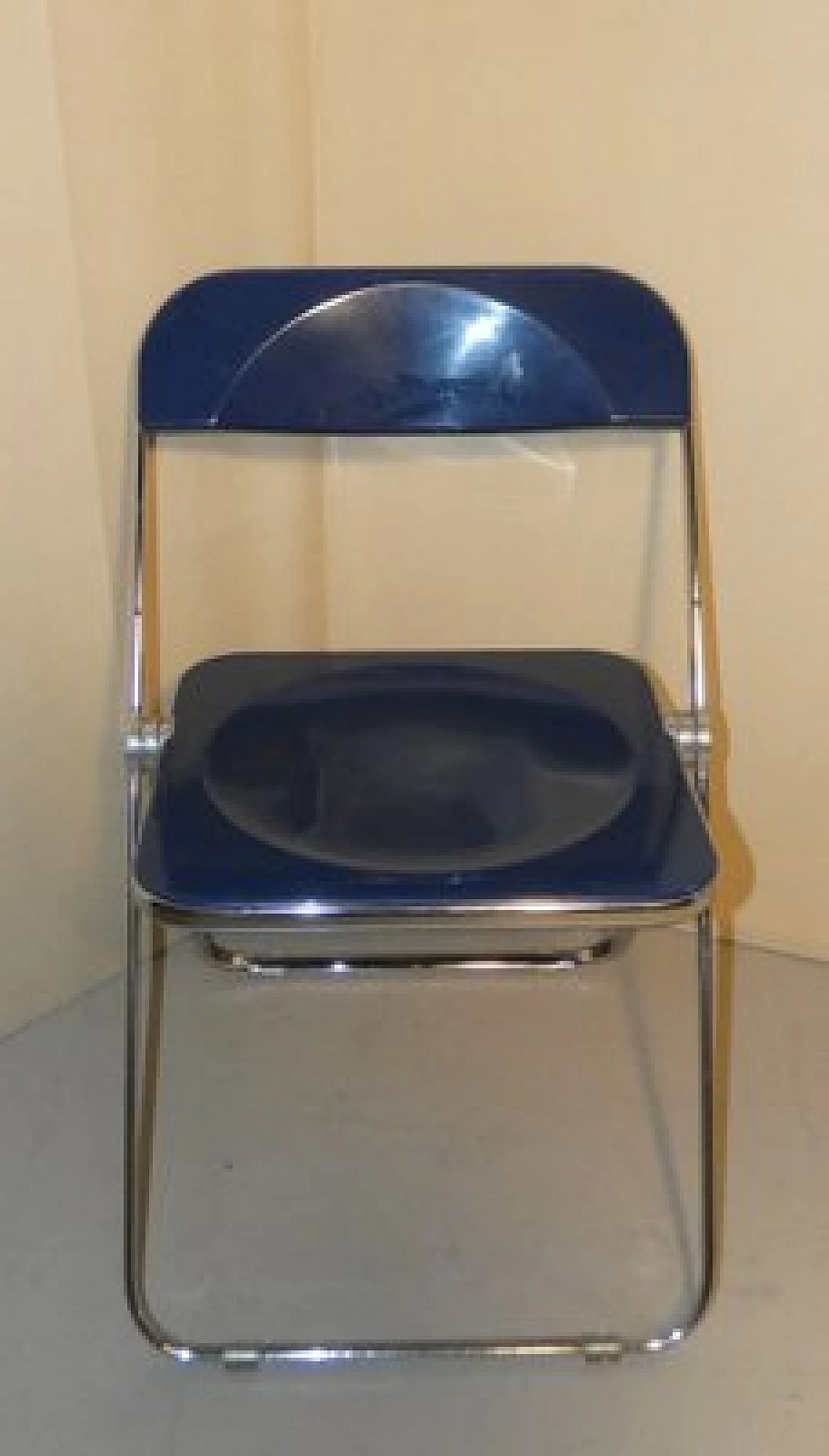 Blue Plia chair by Giancarlo Piretti for Anonima Castelli, 1960s 3