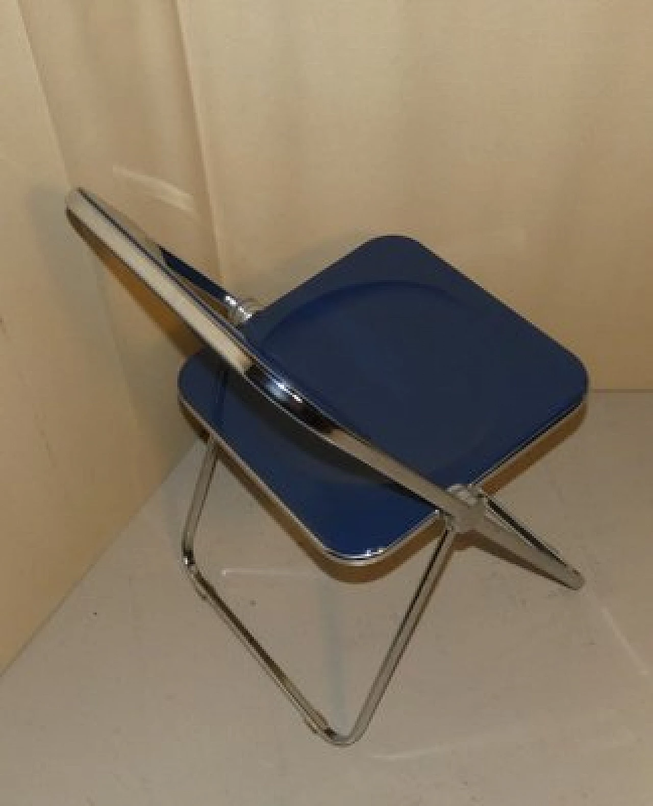Blue Plia chair by Giancarlo Piretti for Anonima Castelli, 1960s 5