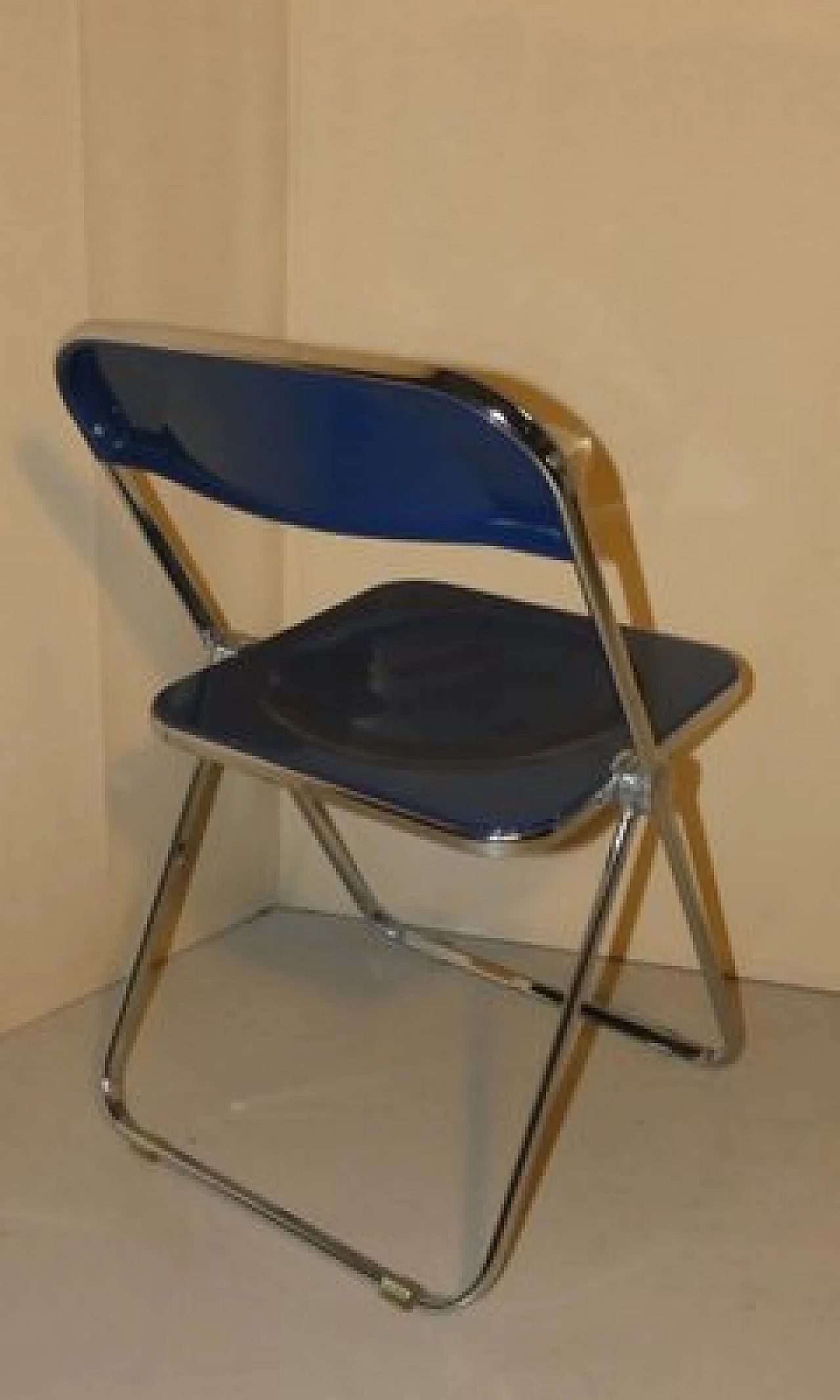 Blue Plia chair by Giancarlo Piretti for Anonima Castelli, 1960s 8