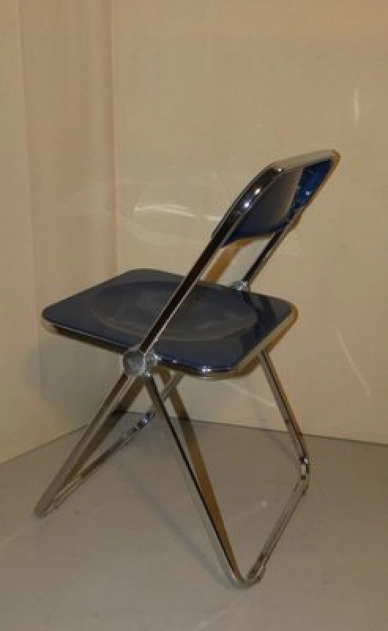 Blue Plia chair by Giancarlo Piretti for Anonima Castelli, 1960s 9