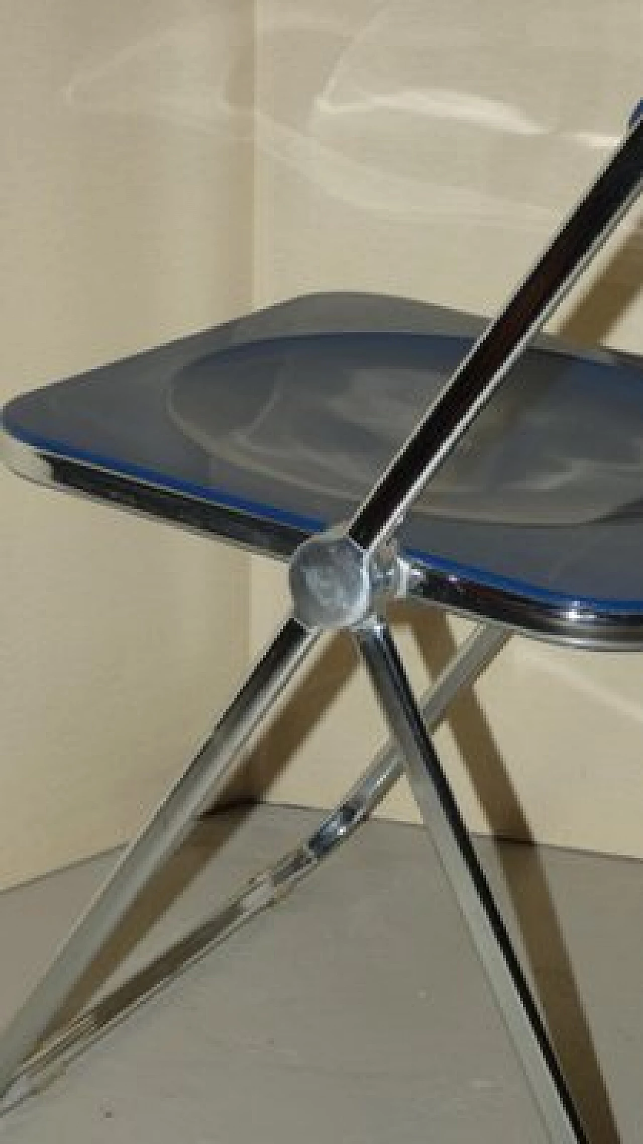 Blue Plia chair by Giancarlo Piretti for Anonima Castelli, 1960s 12