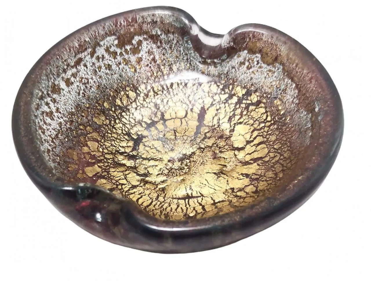Posacenere Porpora in vetro di Murano viola di Ercole Barovier, anni '50 1