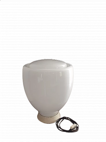 Elisse table lamp in white glass by Claudio Salocchi for Sormani, 1960s