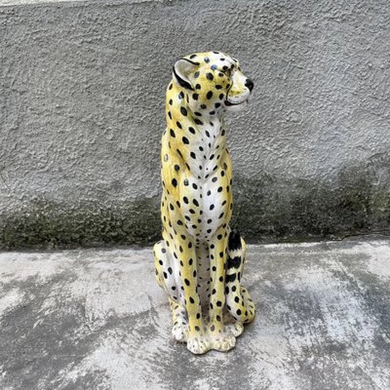 Ceramic leopard sculpture, 1970s 2