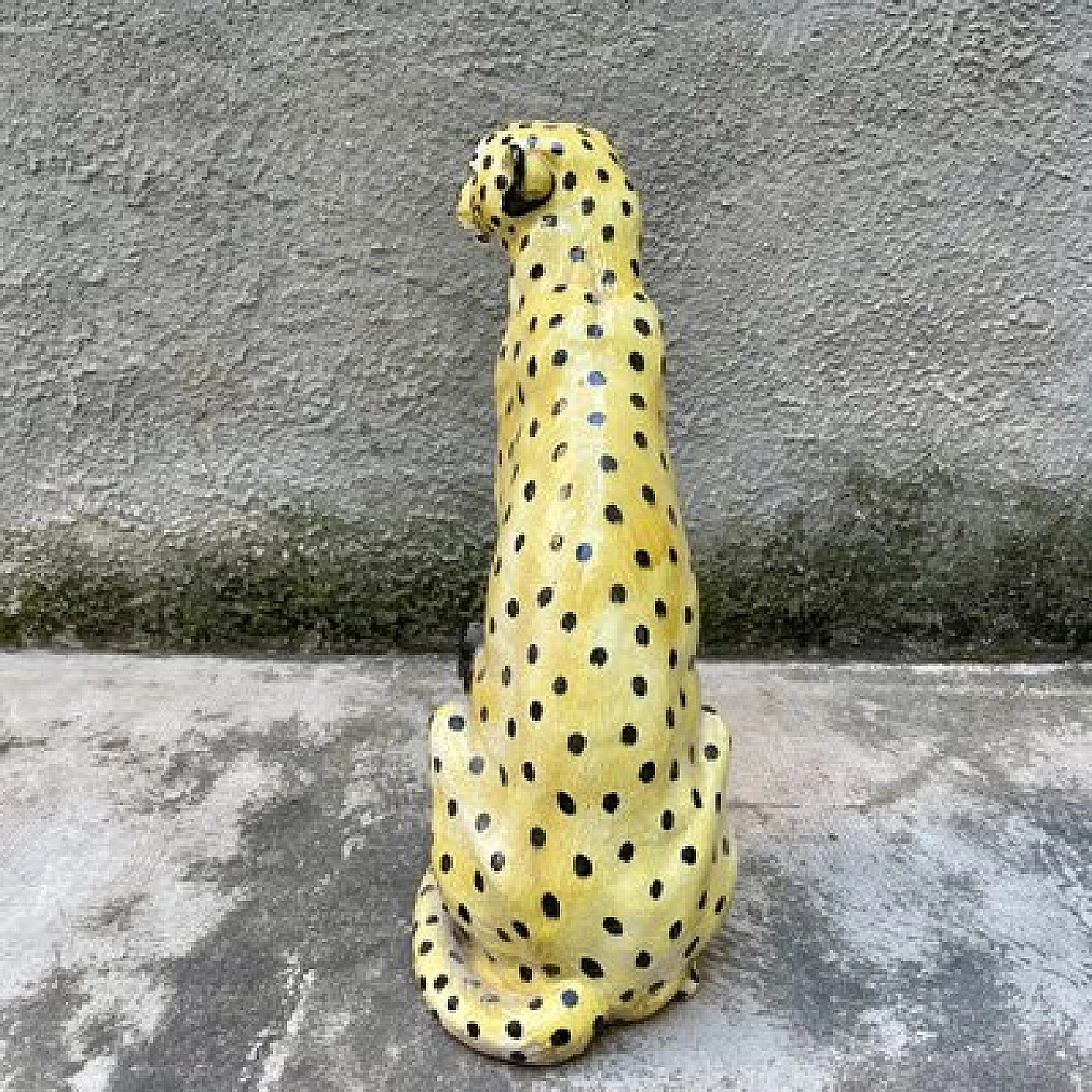 Scultura di leopardo in ceramica, anni '70 4