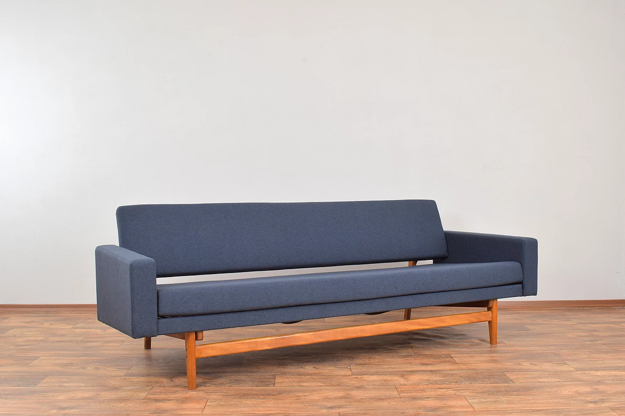 Solid teak-stained beechwood dormeuse by Karl-Erik Ekselius for JOC Vetlanda, 1960s 2