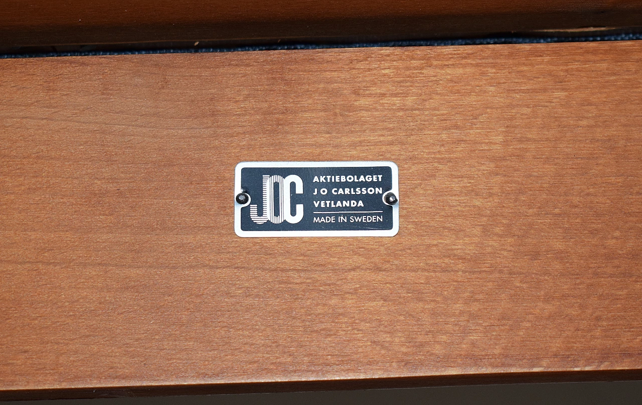 Solid teak-stained beechwood dormeuse by Karl-Erik Ekselius for JOC Vetlanda, 1960s 19