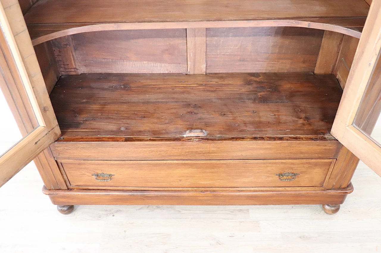 Walnut bookcase with display case, second half of the 19th century 7