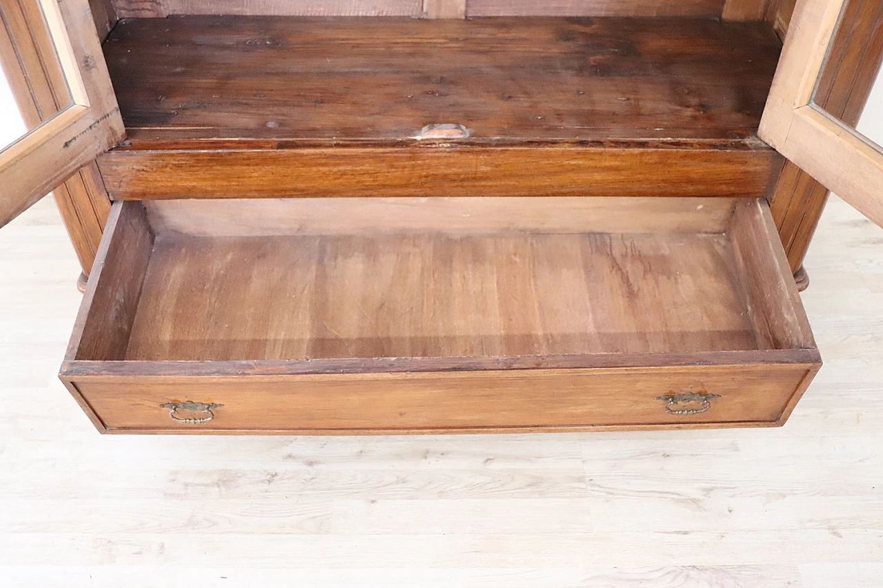 Walnut bookcase with display case, second half of the 19th century 8