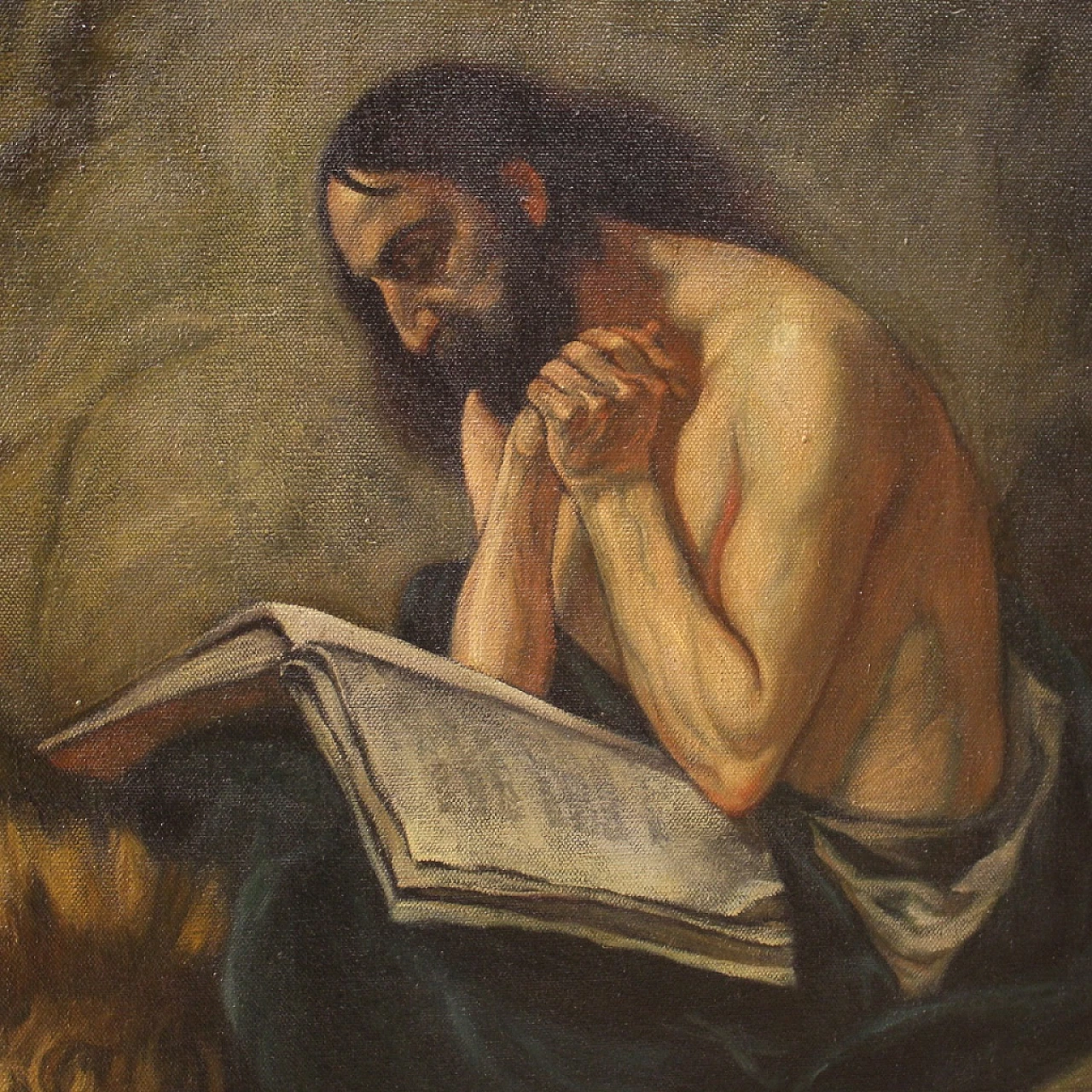 San Girolamo e il leone, dipinto a tecnica mista su tela 13