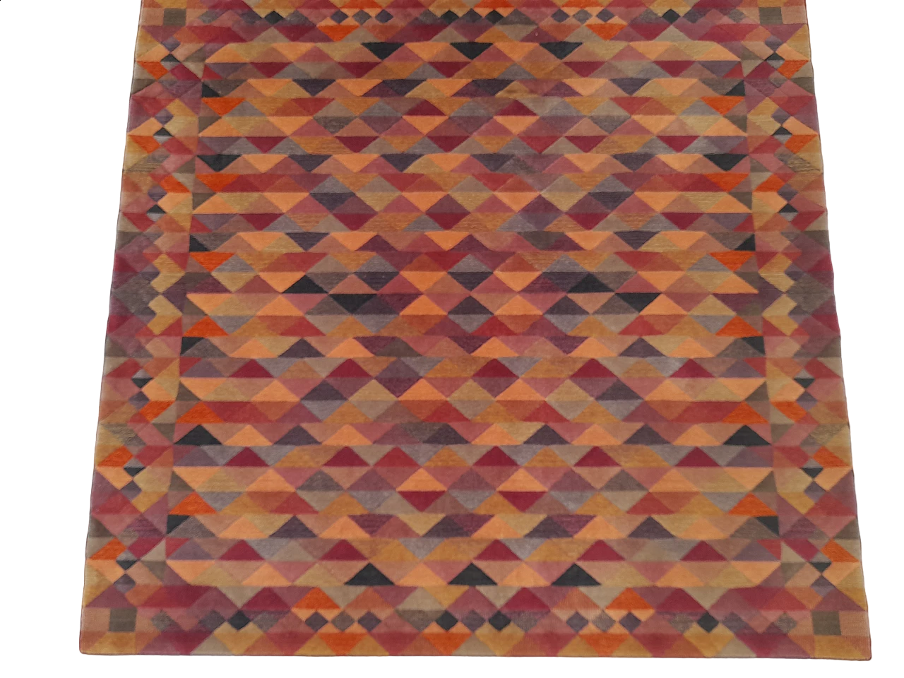 Tappeto quadrato Luxor in lana vergine di Missoni per T&J Vestor, anni '80 7