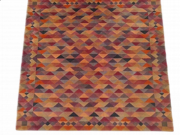 Tappeto quadrato Luxor in lana vergine di Missoni per T&J Vestor, anni '80