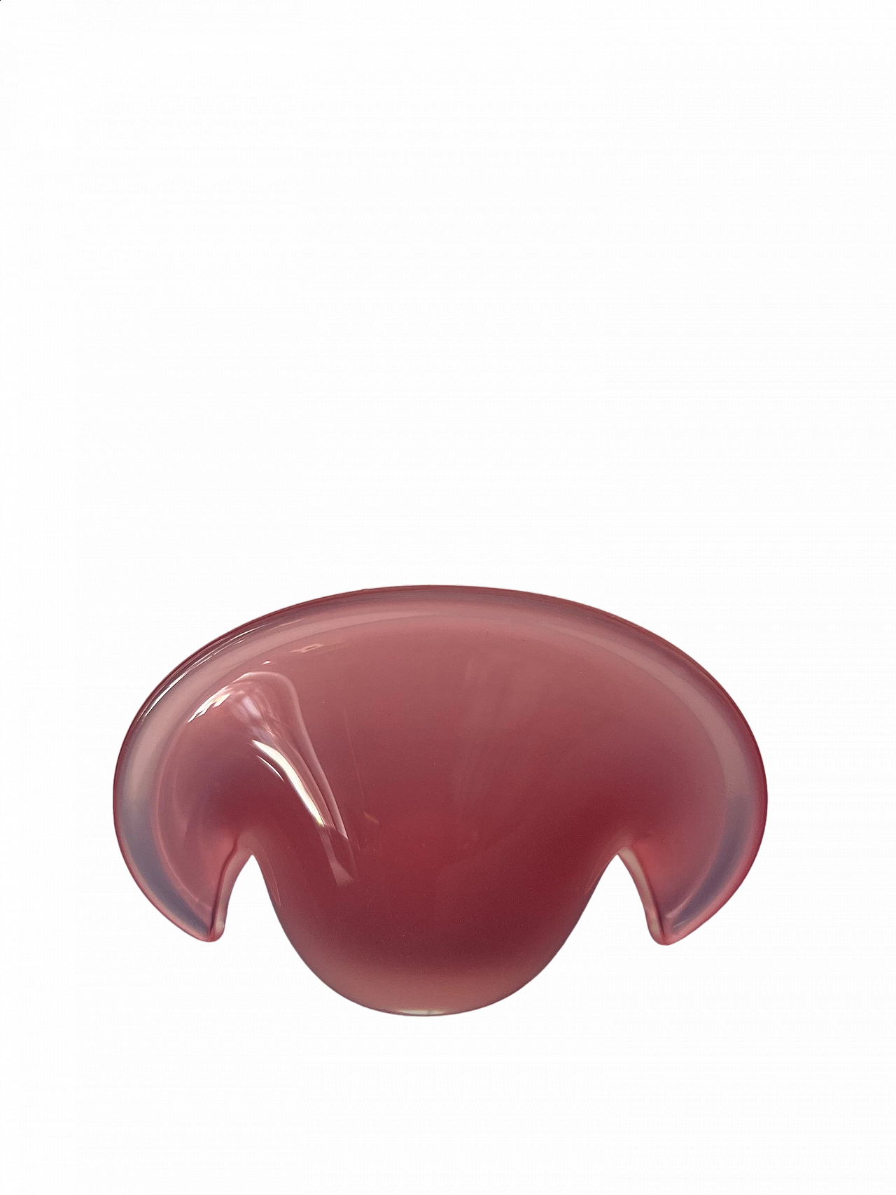 Pink opaline Murano glass shell by Archimede Seguso, 1960s 9