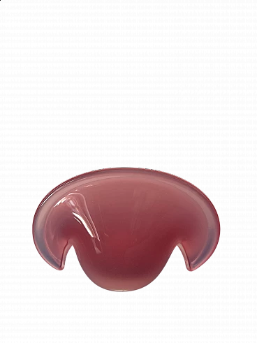 Pink opaline Murano glass shell by Archimede Seguso, 1960s