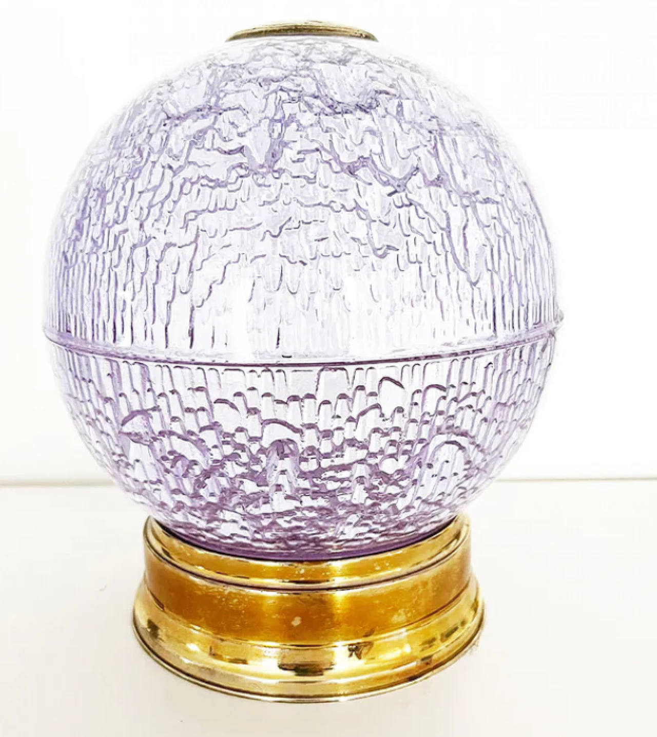 Purple crystal and gilded metal candy holder, 1970s 5