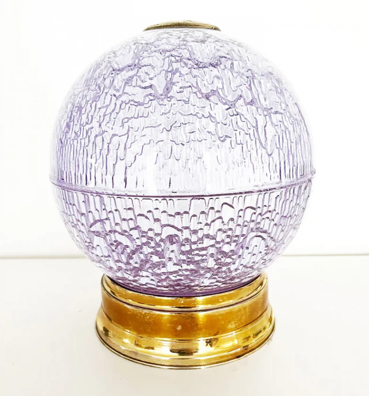 Purple crystal and gilded metal candy holder, 1970s 6
