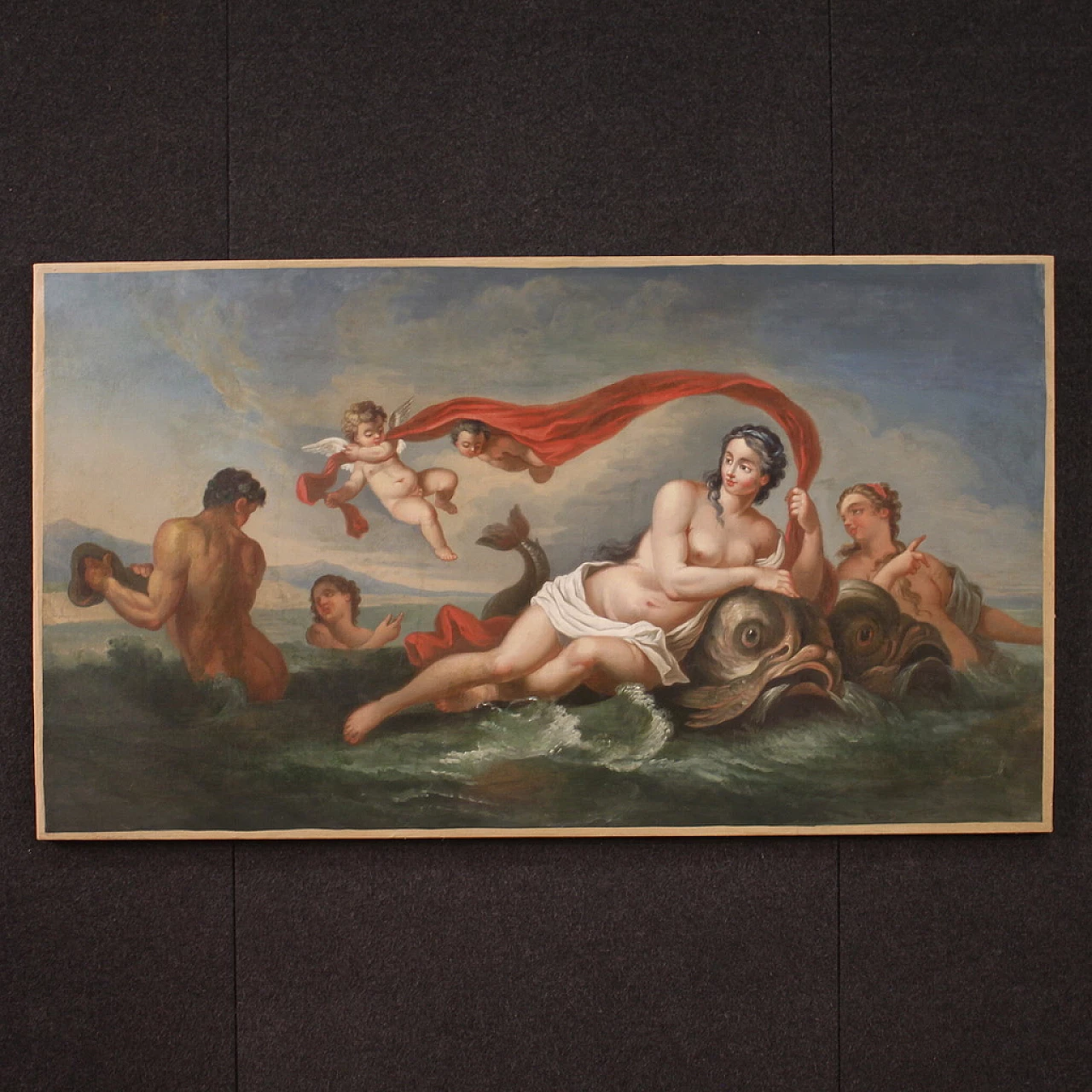 Triumph of Galatea, oil painting on canvas, second half of the 18th century 2