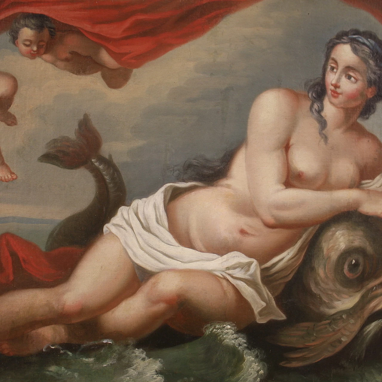 Triumph of Galatea, oil painting on canvas, second half of the 18th century 3