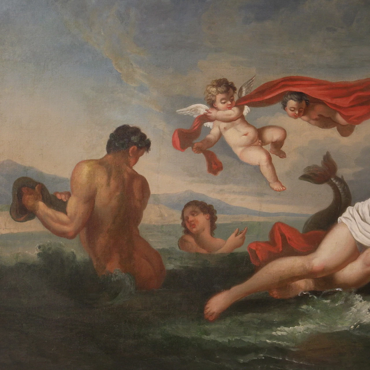 Triumph of Galatea, oil painting on canvas, second half of the 18th century 7