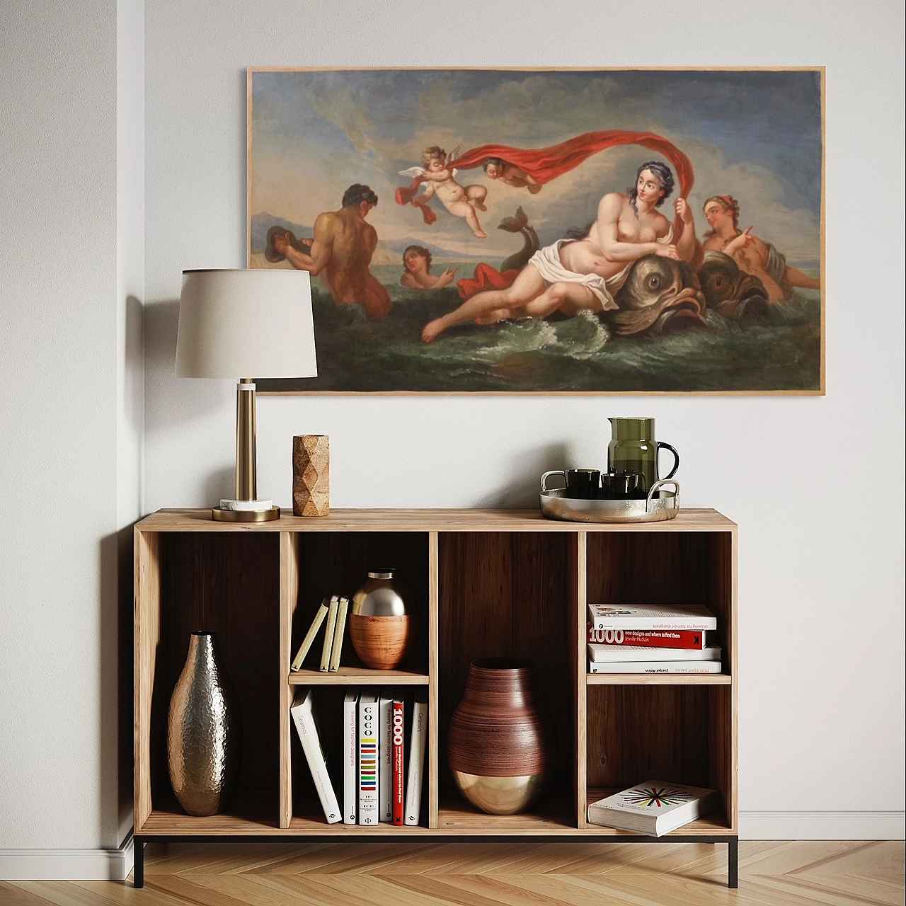 Triumph of Galatea, oil painting on canvas, second half of the 18th century 13