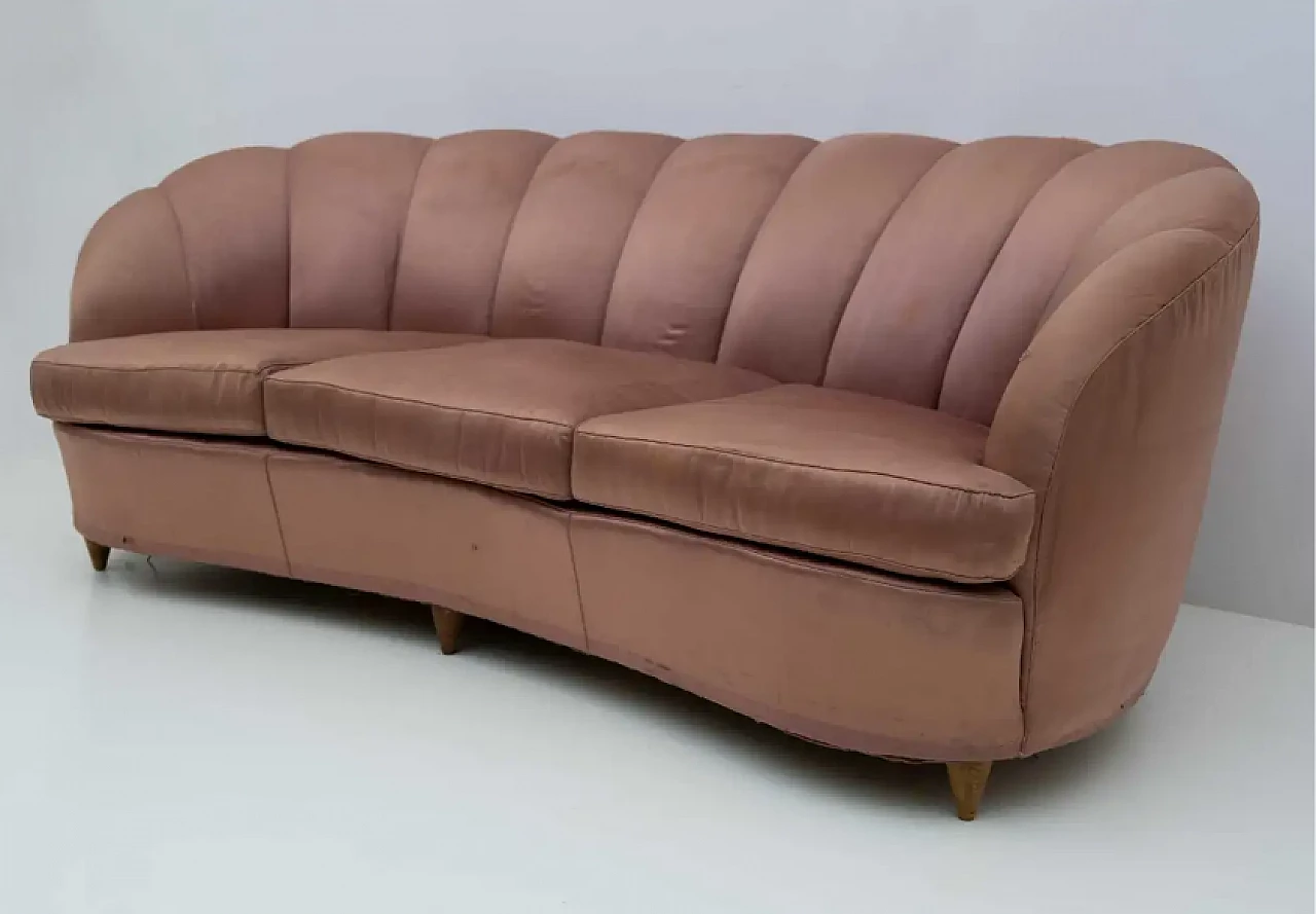 Curved sofa by Gio Ponti for Casa e Giardino, 1930s 3