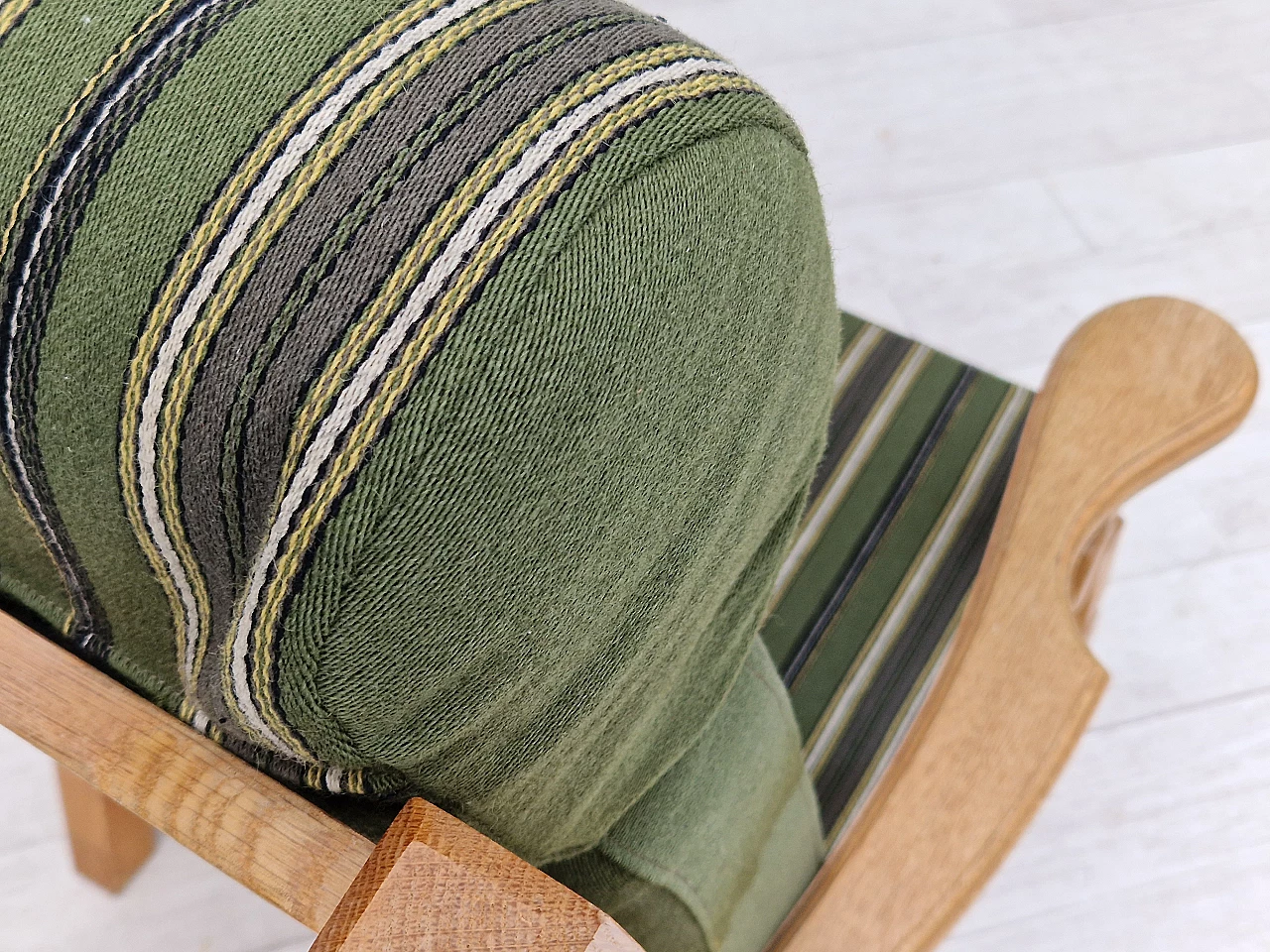 Danish oak armchair with high back in the style of Henning Kjærnulf, 1960s 13