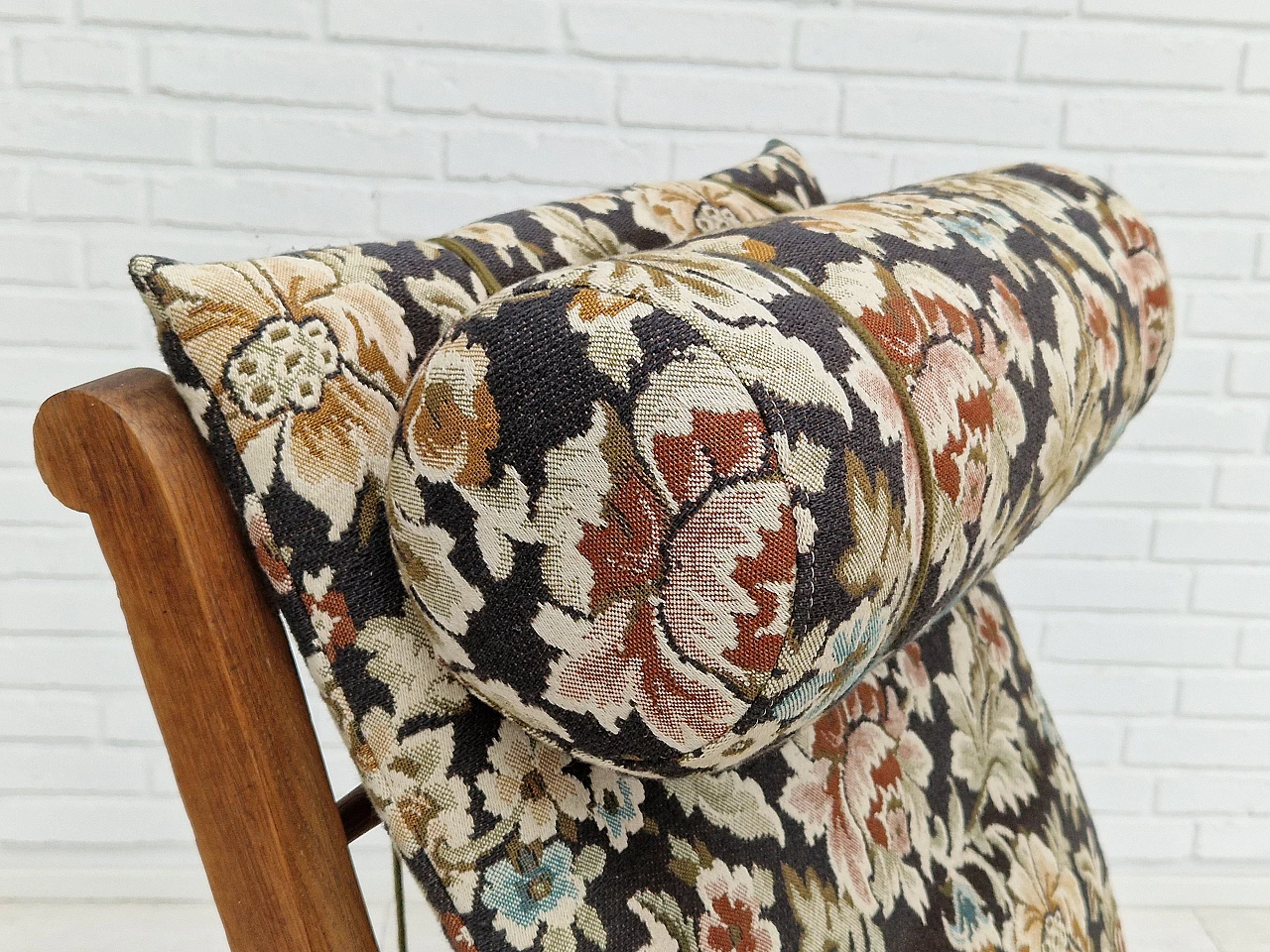 Armchair with footstool by Jas Shoolbred in the style of Morris and Co., 1950s 2