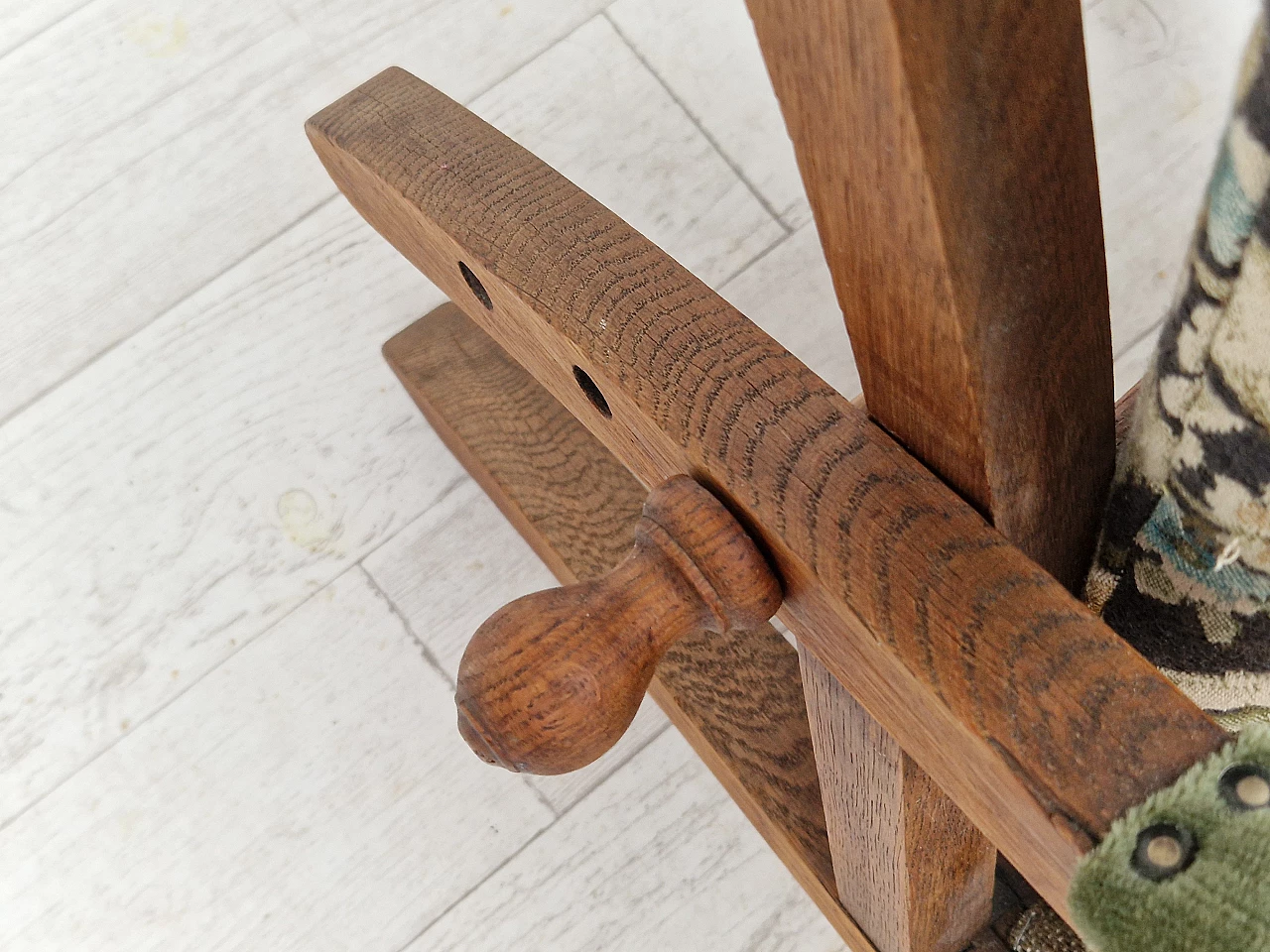Armchair with footstool by Jas Shoolbred in the style of Morris and Co., 1950s 22
