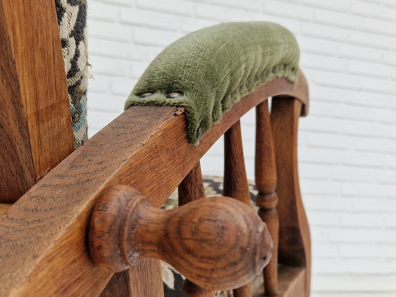 Armchair with footstool by Jas Shoolbred in the style of Morris and Co., 1950s 25