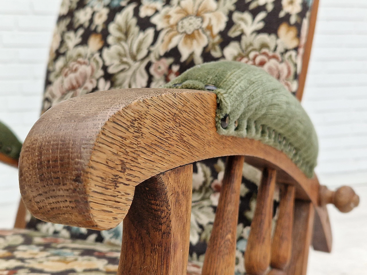 Armchair with footstool by Jas Shoolbred in the style of Morris and Co., 1950s 27