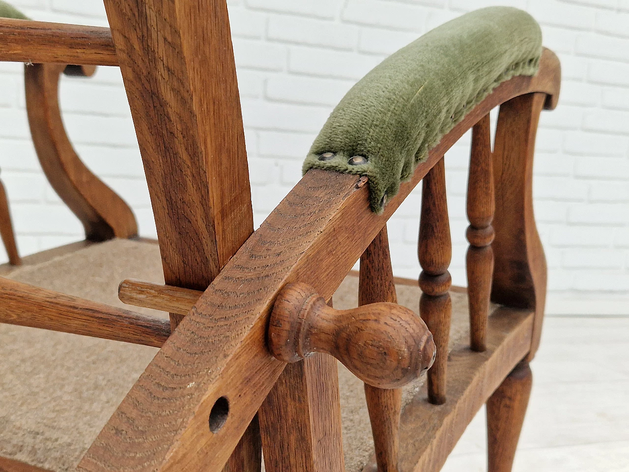 Armchair with footstool by Jas Shoolbred in the style of Morris and Co., 1950s 32