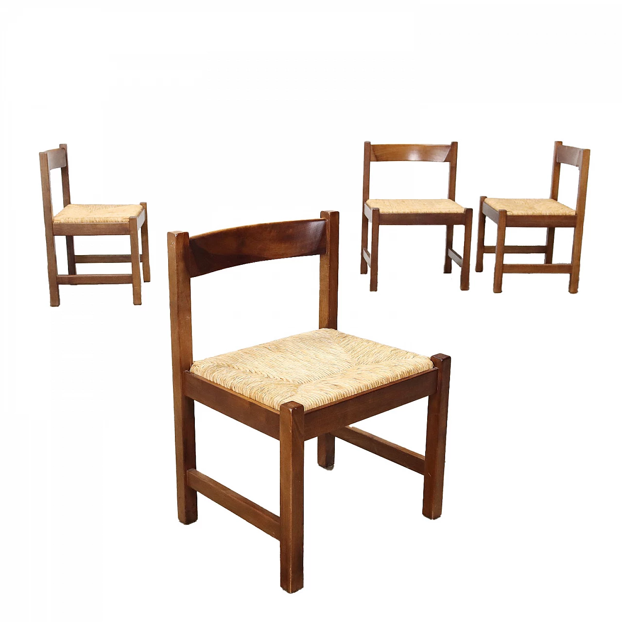 4 Torbecchia chairs by Giovanni Michelucci for Poltronova, 1970s 1