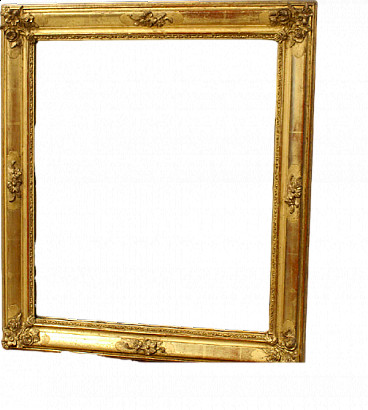 Specchiera in legno dorato, fine '800